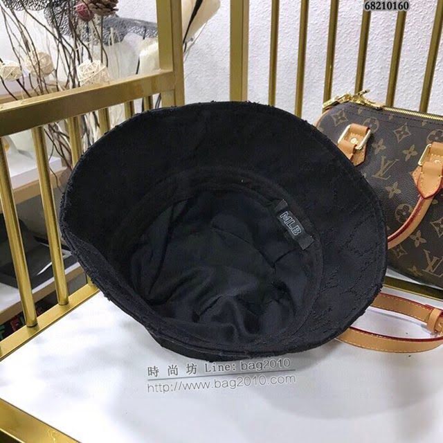 NY男女同款帽子 MLB做舊刺繡漁夫帽遮陽帽  mm1449